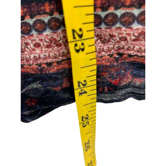 Lucky Brand Multicolor V-Neck Peasant Blouse Boho Sleeve Size M - Picture 7 of 7